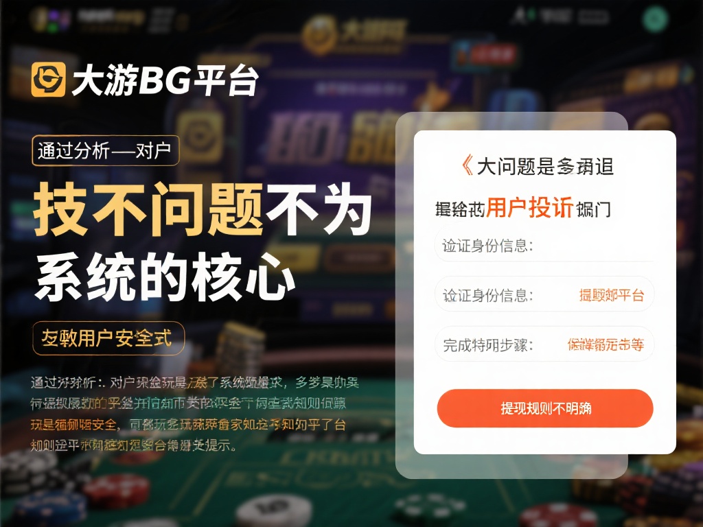 大游BG平台用户评价:骗子传言是否属实 技术问题是否为骗局的核心?
从用户投诉中,不少人